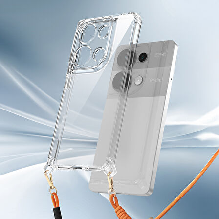 Xiaomi Redmi Note 13 Pro 4G Uyumlu Kılıf Airbagli Takılabilir Askı Aparatlı Zore Snap Silikon Kapak-