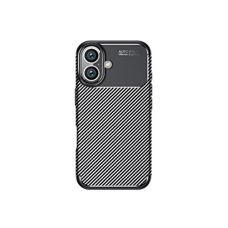 Vendas iPhone 16 Uyumlu Zore Negro Silikon Kapak-Siyah