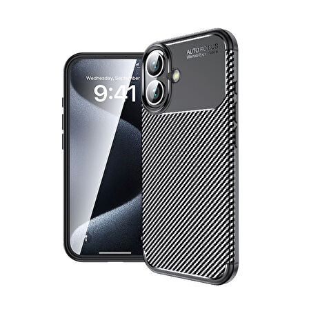 iPhone 16 Plus Uyumlu Zore Negro Silikon Kapak-Siyah