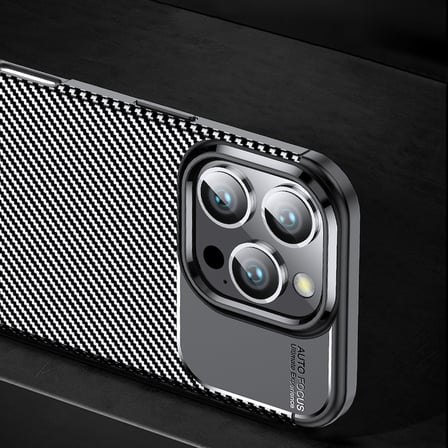 iPhone 16 Pro Kılıf Karbon Görünümlü Silikon Kamera Korumalı Üstün Koruma Novatech