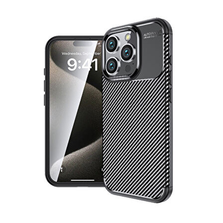 iPhone 16 Pro Uyumlu Zore Negro Silikon Kapak-Siyah