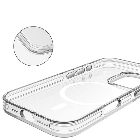 iPhone 16 Kılıf Magsafe Şarj Özellikli Kamera Korumalı NRTK Kripto Kapak - Şeffaf