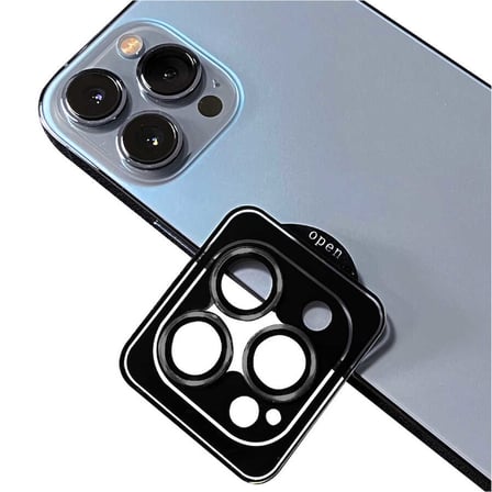 iPhone 16 Pro Uyumlu ​MKST CL-18 Kamera Lens Koruyucu-Koyu Gri