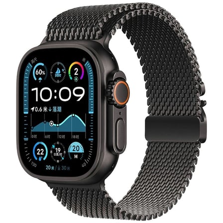 Apple Watch Ultra 49mm NVTH KRD-121 Metal Hasır Kordon-Siyah
