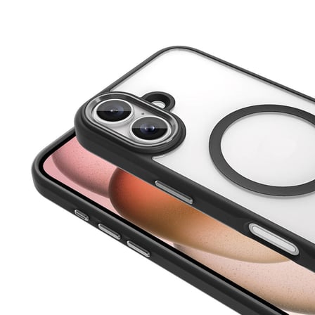 İphone 16 Plus Kılıf Magsafe Şeffaf Arka Yüz Kamera Yükseltili Silikon Novatech