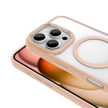 İphone 16 Pro Max Kılıf Mage Şeffaf Arka Yüz Kamera Yükseltili Silikon Alan Tech