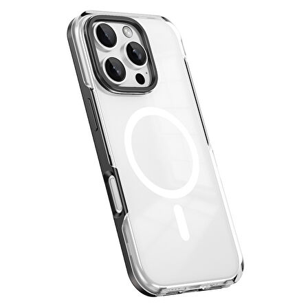 iPhone 16 Pro Max Kılıf Magsafe Şarj Özellikli Çıkarılabilir Arka Yüzeyli Zore Polar Kapak-Gold