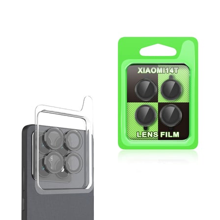 Mi 14T Uyumlu ​MKST CL-07 Kamera Lens Koruyucu-Siyah