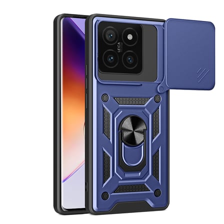 Xiaomi 14T Kılıf Sürgülü Kamera Koruyucu Manyetik Standlı Tank Koruma BUTAM