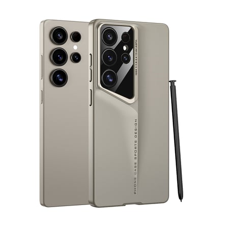 Galaxy S25 Ultra Uyumlu Kılıf Ultra İnce Kamera Korumalı Sert Rubber MKST Procase Kapak-Gold