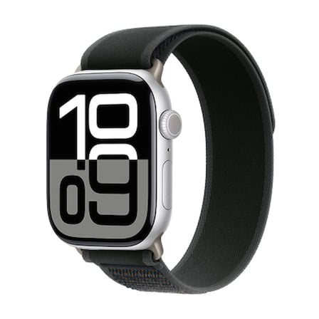 Lexroo Apple Watch 10 42mm Hasır Kordon - Siyah-Gri