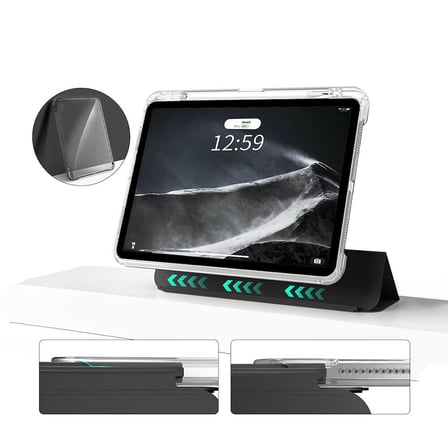 iPad Air 11 2025 M3 Kılıf Magnetik Ayrılabilen Airbagli ​ALT Sliding Tablet Kılıfı - Gold