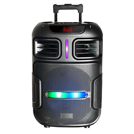 GD-1503 Dijital LED Göstergeli FM Radyolu Mikrofonlu RGB TWS 15 inç Stereo Bass Kablosuz