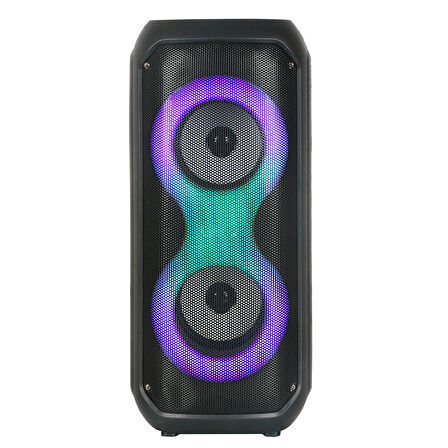 Zore GD-2413 FM Radyolu RGB TWS Çift 4 inç Stereo Bass Kablosuz Hoparlör