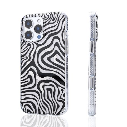 iPhone 15 Pro Max Uyumlu Kılıf Magsafe Şarj Özellikli Zore Jago Kapak-Siyah-Beyaz