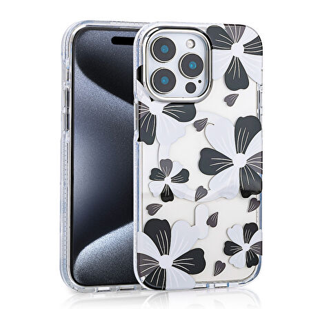 iPhone 15 Pro Max Uyumlu Kılıf Magsafe Şarj Özellikli Zore Papat Kapak-Siyah