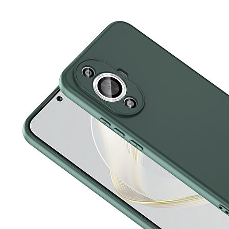 Huawei Nova 12S Uyumlu Kılıf Zore Mara Lansman Kapak-Koyu Yeşil
