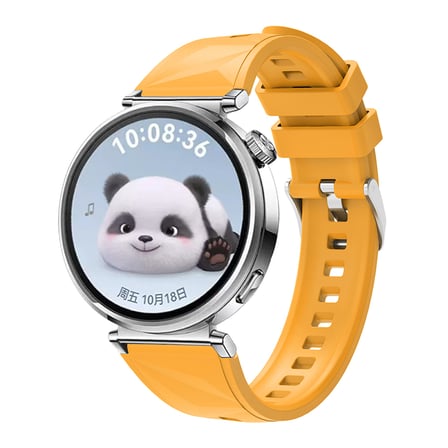 Huawei Watch GT5 41mm Uyumlu NRTK KRD-129 Silikon Kordon Strap Kayış-Sarı