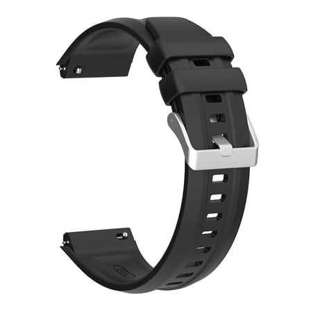 Huawei Watch GT5 Pro 46mm Uyumlu MKST KRD-130 Silikon Kordon Strap Kayış-Gri