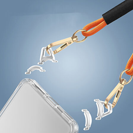 Xiaomi 14T Pro Uyumlu Kılıf Airbagli Takılabilir Askı Aparatlı Zore Snap Silikon Kapak-Şeffaf