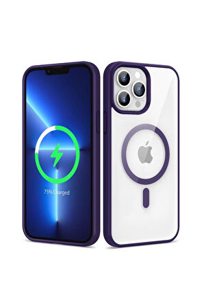 Apple iPhone 13 Pro Max Kılıf Magsafe Wireless Şarj Özellikli Silikon Ege Kapak