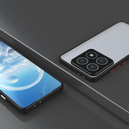 Xiaomi 14T Pro Uyumlu Kılıf Zore Hux Kapak-Siyah
