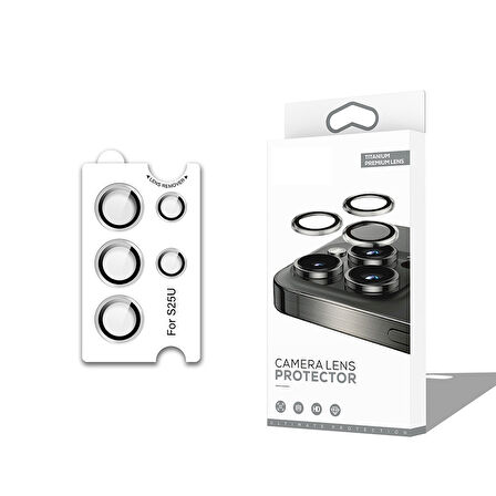 Samsung Uyumlu Galaxy S25 Ultra CL-12 Premium Safir Parmak İzi Bırakmayan Anti-Reflective Kamera Lens Koruyucu