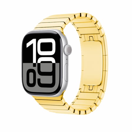 Watch 10 46mm Uyumlu KRD-35 Metal Kordon-Gold