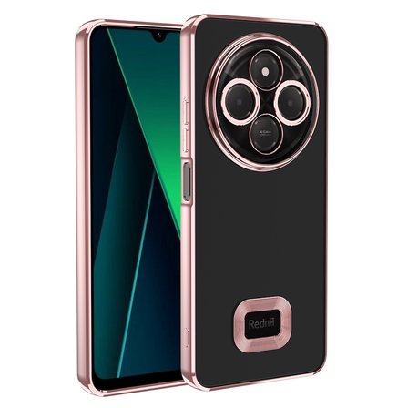 Redmi 14C 4G Kılıf Kamera Korumalı Logo Gösteren NRTK Omega Kapak - Gümüş