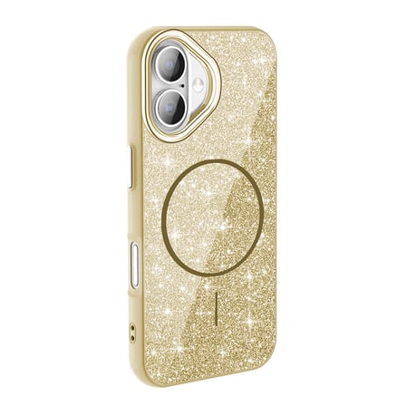 iPhone 16 Plus Kılıf Dökülmeyen Simli Silikon MagSafe Kamera Yükseltili Nourth