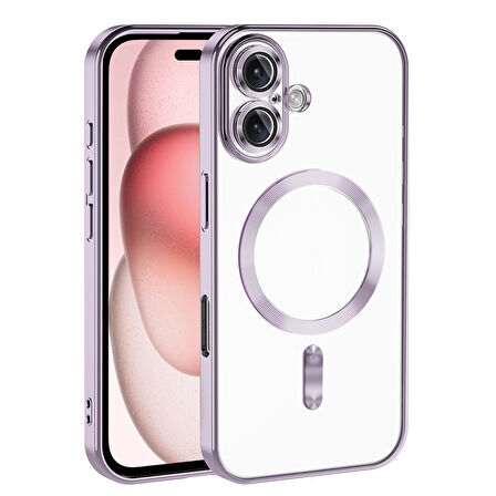 iPhone 16 Kılıf Kamera Korumalı Kablosuz Wireless Şarj Özellikli Demre Kapak
