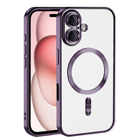iPhone 16 Kılıf Kamera Korumalı Kablosuz Wireless Şarj Özellikli Demre Kapak