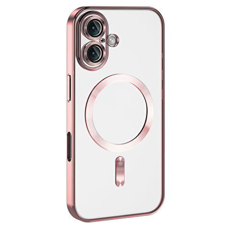 iPhone 16 Plus Kılıf Kamera Korumalı Kablosuz Wireless Şarj Özellikli Demre Kapak