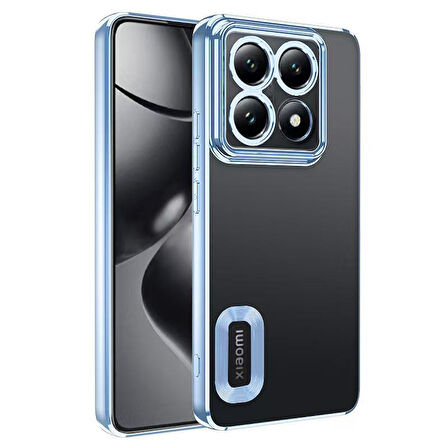 14T Pro Kılıf Kamera Korumalı Logo Gösteren SYS Omega Kapak - Sierra Mavi