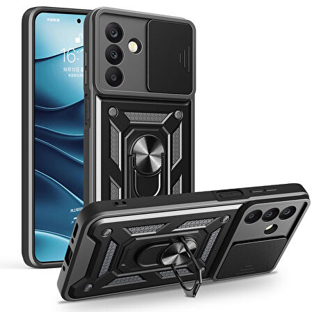 Galaxy A26 Kılıf Magnetik Standlı Kamera Korumalı Zore Sürgülü Vega Kapak -115437