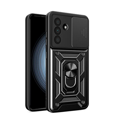 Galaxy A36 Kılıf Magnetik Standlı Kamera Korumalı Zore Sürgülü Vega Kapak -115439
