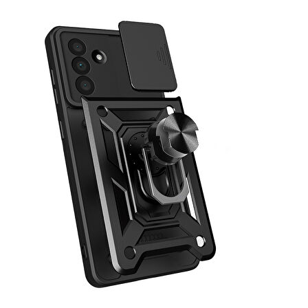 Galaxy A36 Kılıf Magnetik Standlı Kamera Korumalı Zore Sürgülü Vega Kapak -115439