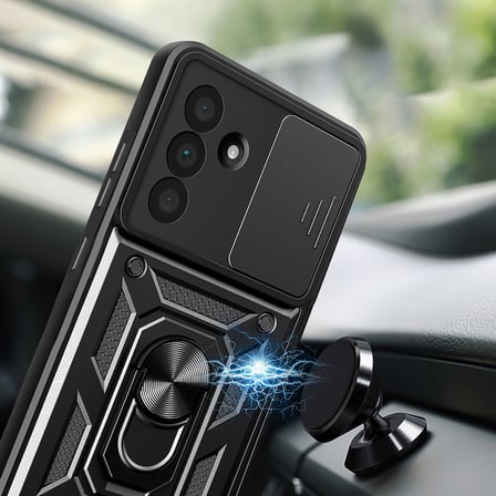 Galaxy A36 Kılıf Magnetik Standlı Kamera Korumalı Zore Sürgülü Vega Kapak -115438