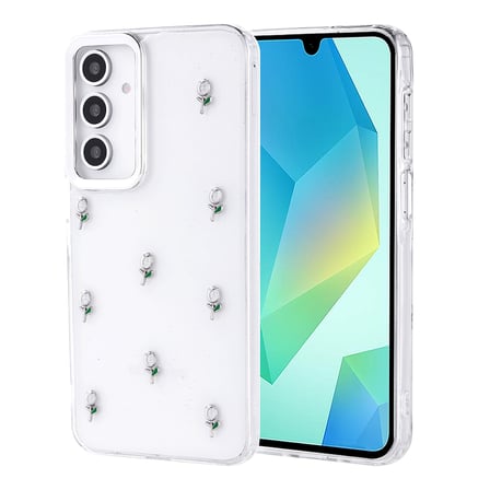 Galaxy A16 Kılıf Airbag Tasarımlı Simli Şeffaf NVTH Kutup Kapak - Lale