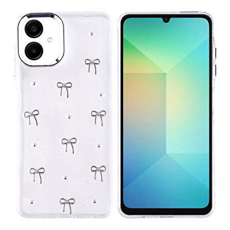 Galaxy A06 Kılıf Airbag Tasarımlı Simli Şeffaf Zore Kutup Kapak - Fiyonk