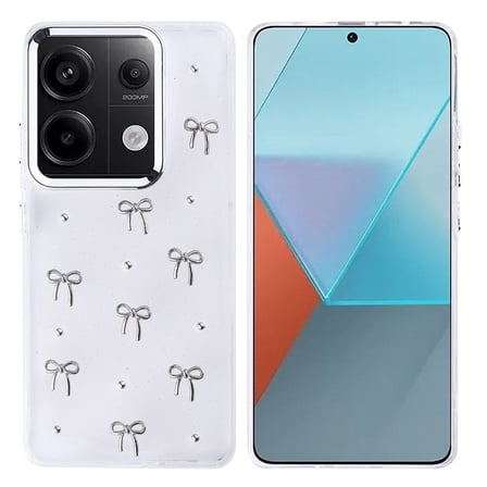 Redmi Note 13 Pro 4G Kılıf Airbag Tasarımlı Simli Şeffaf NVTH Kutup Kapak - Lale