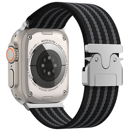 Watch 49mm MKST KRD-133 Naylon Kumaş Hasır Örgülü Kordon - Siyah
