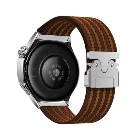 Galaxy Watch 46mm MKST KRD-133 22mm Naylon Kumaş Hasır Örgülü Kordon - Siyah