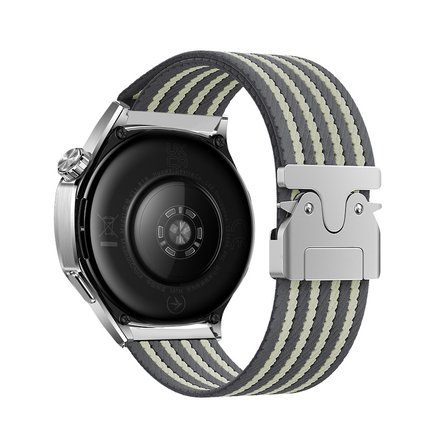 Huawei Watch GT 3 42mm MKST KRD-133 22mm Naylon Kumaş Hasır Örgülü Kordon - Turuncu