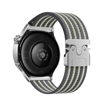 Huawei Honor Magic 2 46mm MKST KRD-133 22mm Naylon Kumaş Hasır Örgülü Kordon - Gri