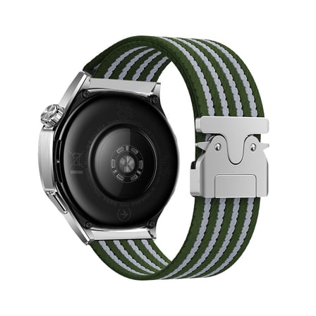 Amazfit Pace MKST KRD-133 22mm Naylon Kumaş Hasır Örgülü Kordon - Gri