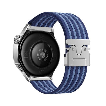 Huawei GT2 46mm MKST KRD-133 22mm Naylon Kumaş Hasır Örgülü Kordon - Gri