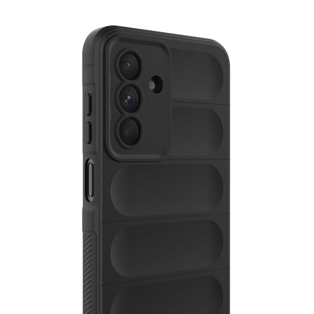 Galaxy A26 Kılıf Esnek TPU Oyuklu Arka Yüzey Tasarımlı NRTK Etnik Silikon Kapak - Siyah