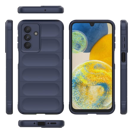 Galaxy A56 Kılıf Esnek TPU Oyuklu Arka Yüzey Tasarımlı MKST Etnik Silikon Kapak - Siyah