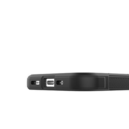 iPhone 16 Pro Max Kılıf Esnek TPU Oyuklu Arka Yüzey Tasarımlı Zore Etnik Silikon Kapak - Siyah
